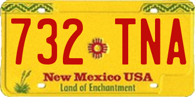 NM license plate 732TNA