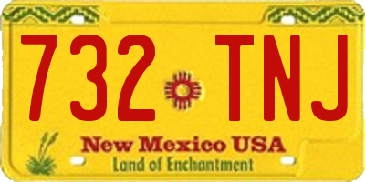 NM license plate 732TNJ