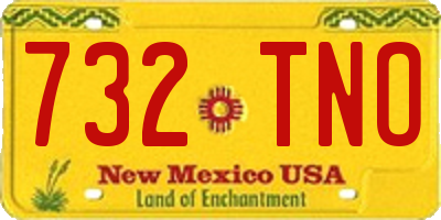 NM license plate 732TNO