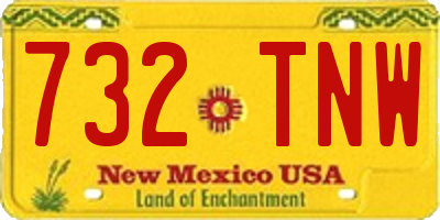 NM license plate 732TNW