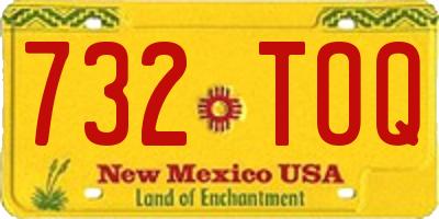 NM license plate 732TOQ
