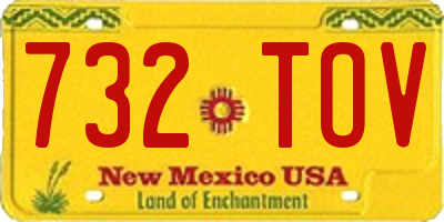 NM license plate 732TOV