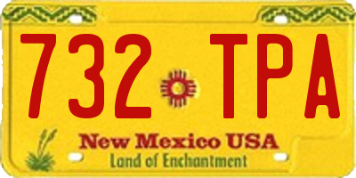 NM license plate 732TPA