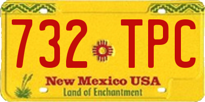 NM license plate 732TPC