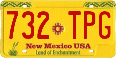 NM license plate 732TPG