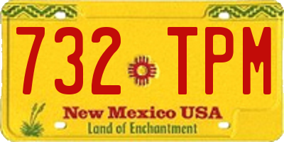 NM license plate 732TPM