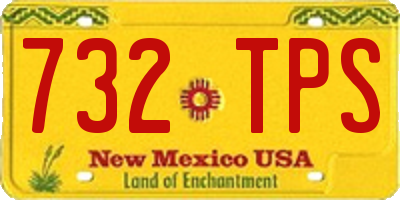 NM license plate 732TPS