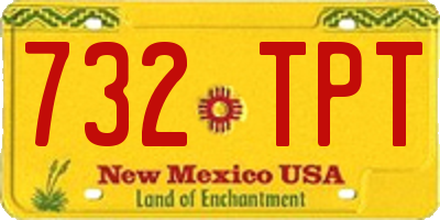 NM license plate 732TPT