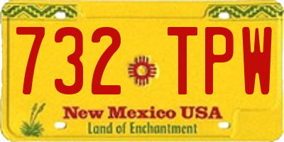 NM license plate 732TPW