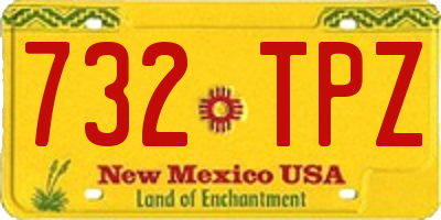 NM license plate 732TPZ