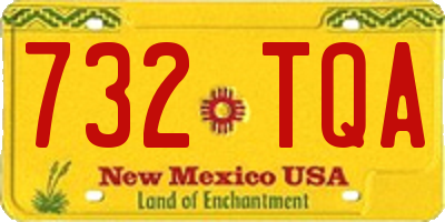 NM license plate 732TQA