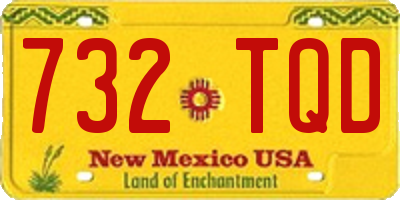 NM license plate 732TQD