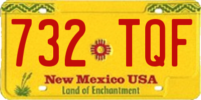 NM license plate 732TQF
