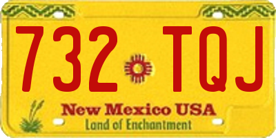 NM license plate 732TQJ