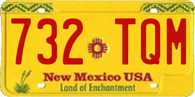 NM license plate 732TQM