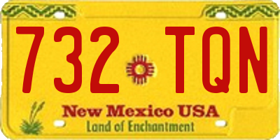 NM license plate 732TQN