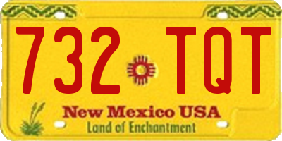 NM license plate 732TQT