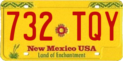NM license plate 732TQY