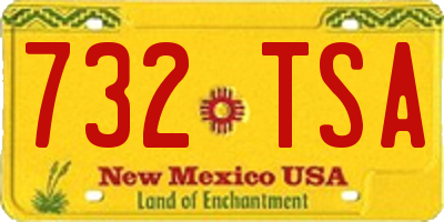 NM license plate 732TSA