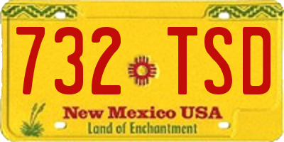 NM license plate 732TSD