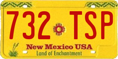 NM license plate 732TSP