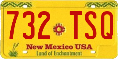 NM license plate 732TSQ