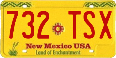 NM license plate 732TSX