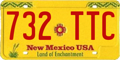 NM license plate 732TTC