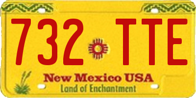 NM license plate 732TTE