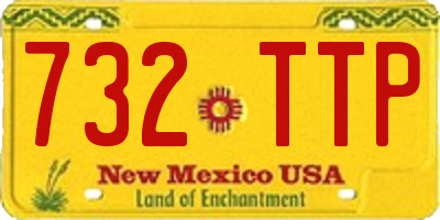 NM license plate 732TTP