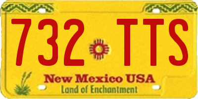 NM license plate 732TTS