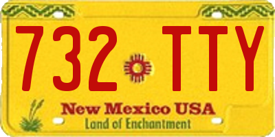 NM license plate 732TTY