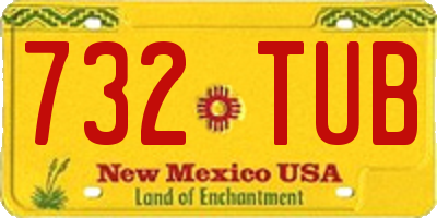 NM license plate 732TUB