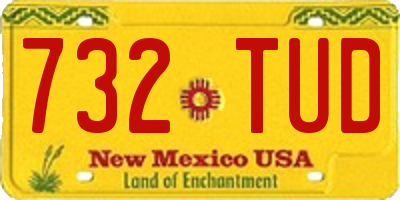 NM license plate 732TUD