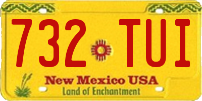 NM license plate 732TUI
