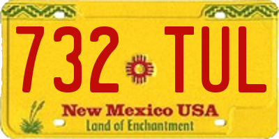 NM license plate 732TUL