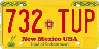 NM license plate 732TUP