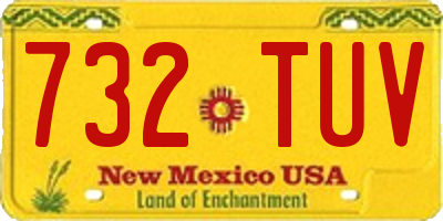 NM license plate 732TUV