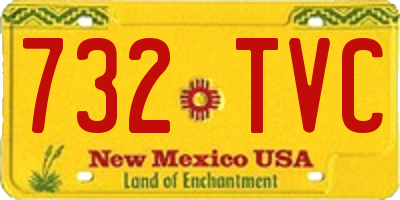 NM license plate 732TVC