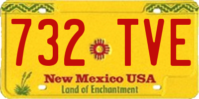 NM license plate 732TVE