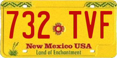 NM license plate 732TVF