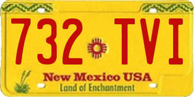 NM license plate 732TVI
