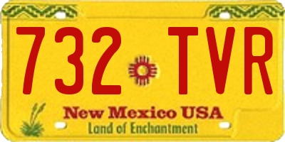 NM license plate 732TVR