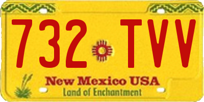 NM license plate 732TVV