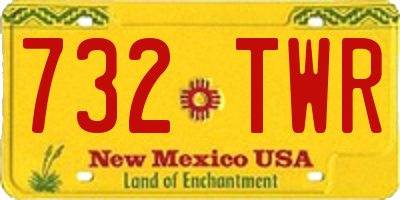NM license plate 732TWR