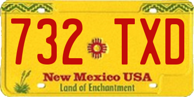 NM license plate 732TXD