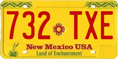 NM license plate 732TXE