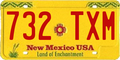 NM license plate 732TXM