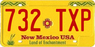 NM license plate 732TXP