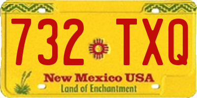 NM license plate 732TXQ